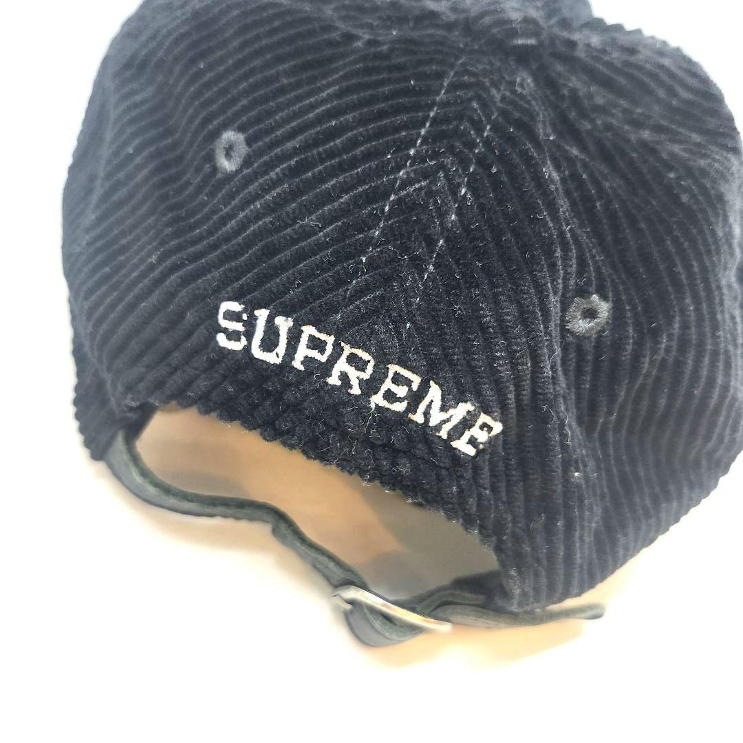 SUPREME 　シュプリーム　コーデュロイ キャップ 　Sロゴ　ブラック