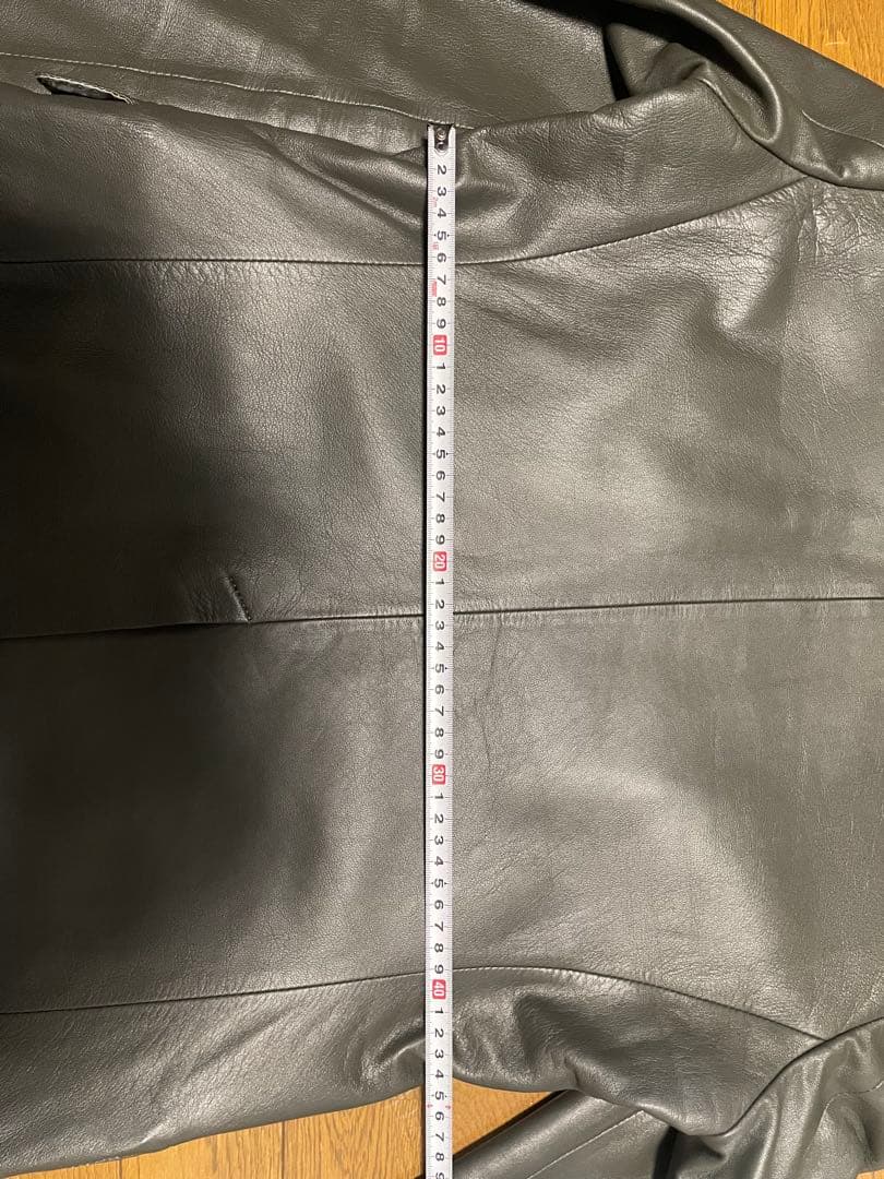 Paul Smithレザー テーラードジャケット 希少なオリーブ色