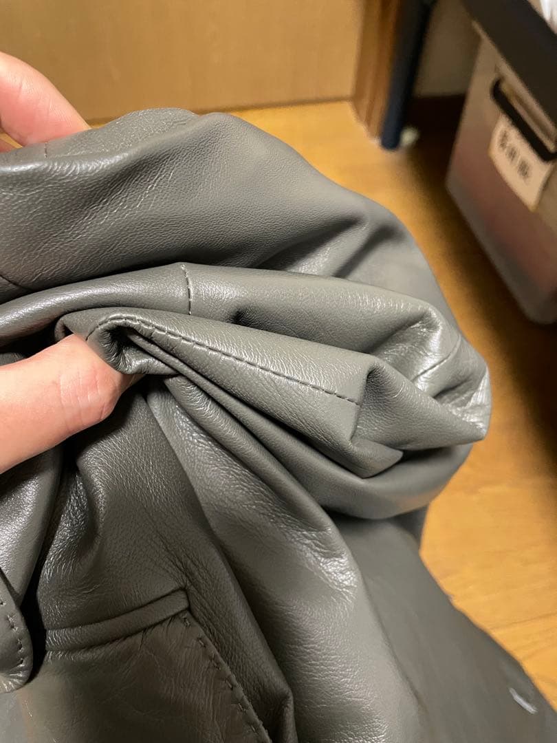 Paul Smithレザー テーラードジャケット 希少なオリーブ色