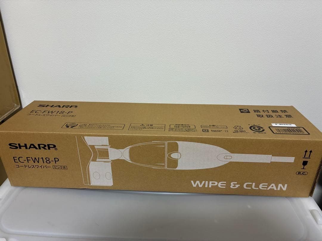 SHARP EC-FW18-P コードレスワイパー ピンク系