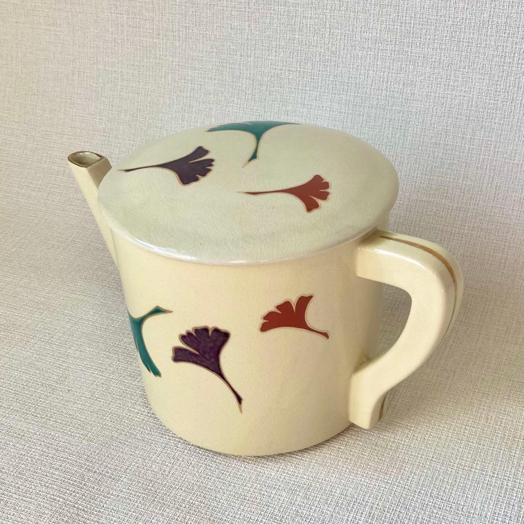 清水焼 片口水次 銀杏 水注 茶道具 京焼