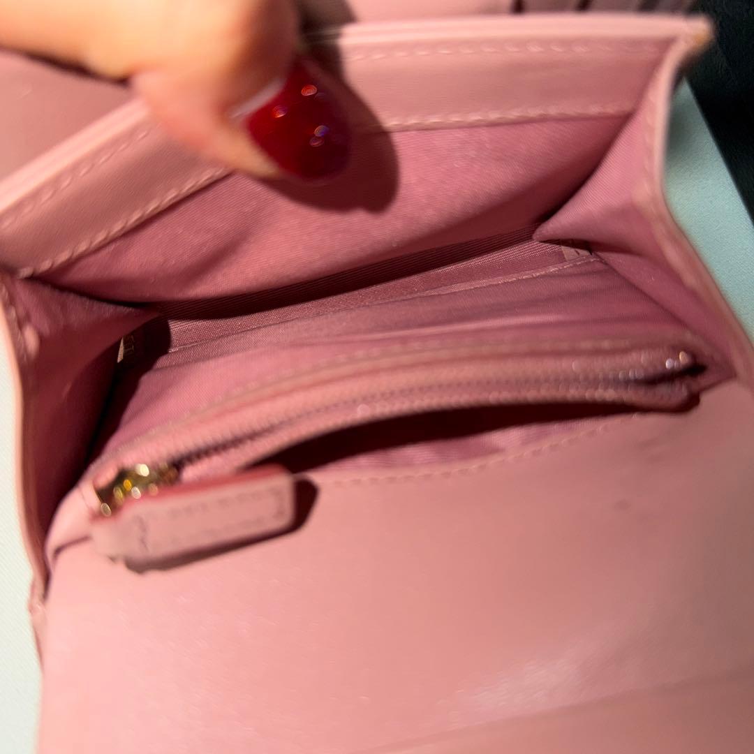 MCM 三つ折り財布　ピンク　箱付き