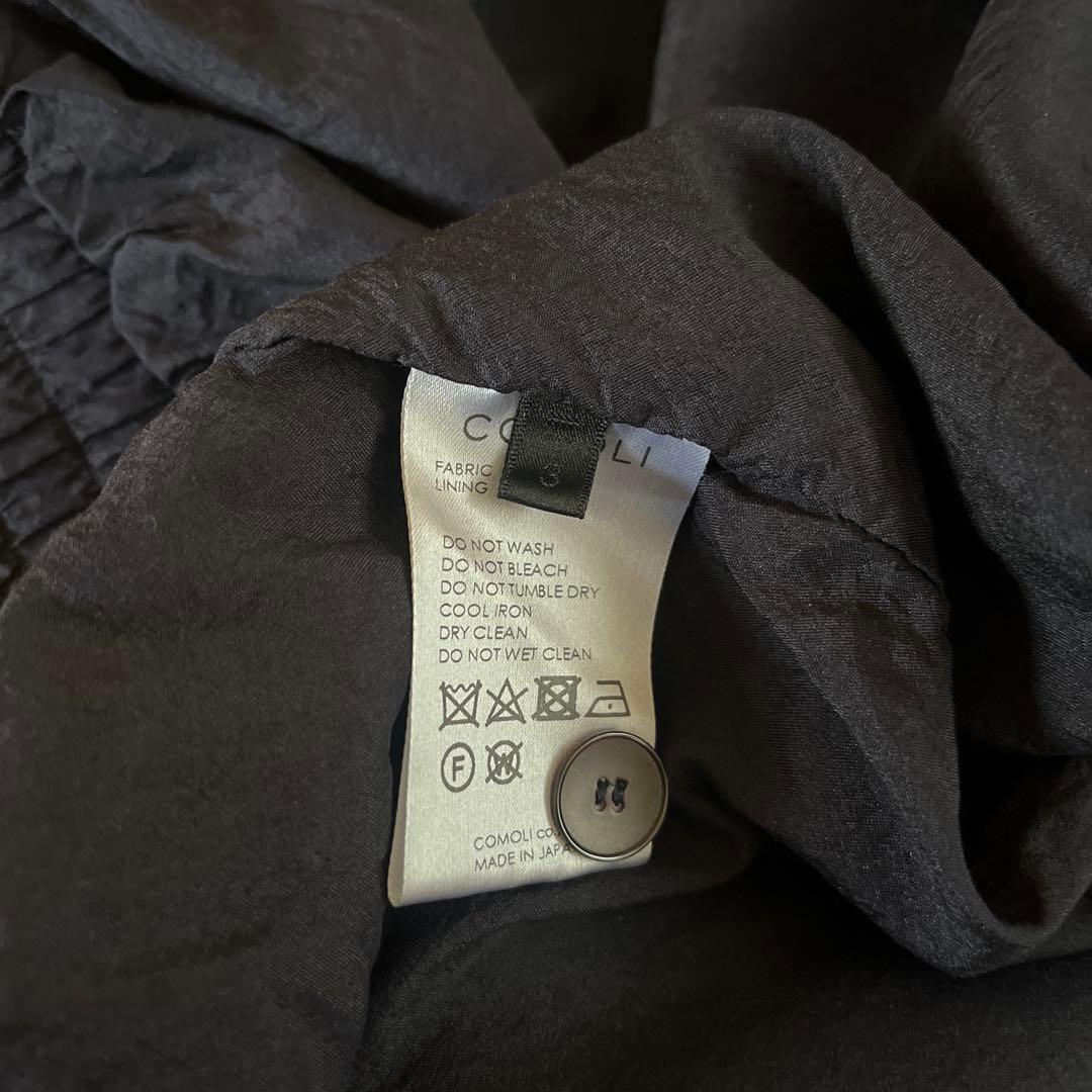 お*様 22AW COMOLI シルクスイングトップ　ネイビー　サイズ3