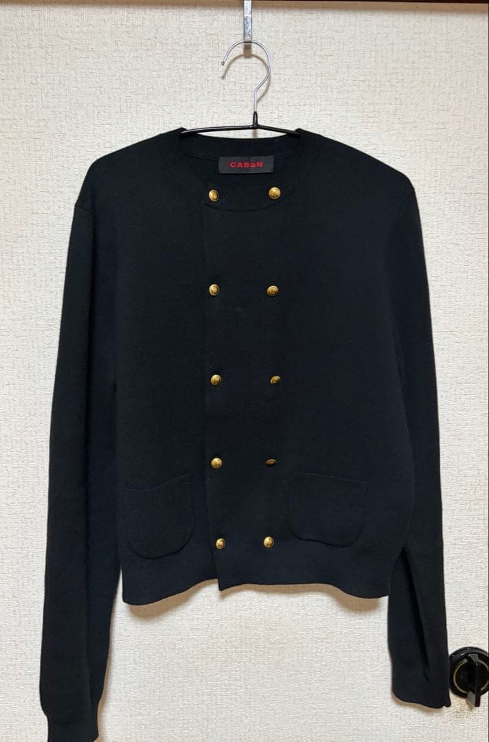 caban コットンカシミヤ ダブルボタンカーディガン
