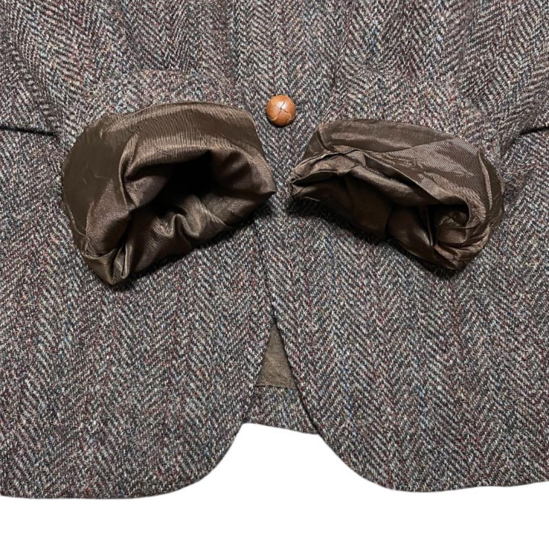 vintageHarrisTweedハリスツイードテーラードヘリンボーン古着美品