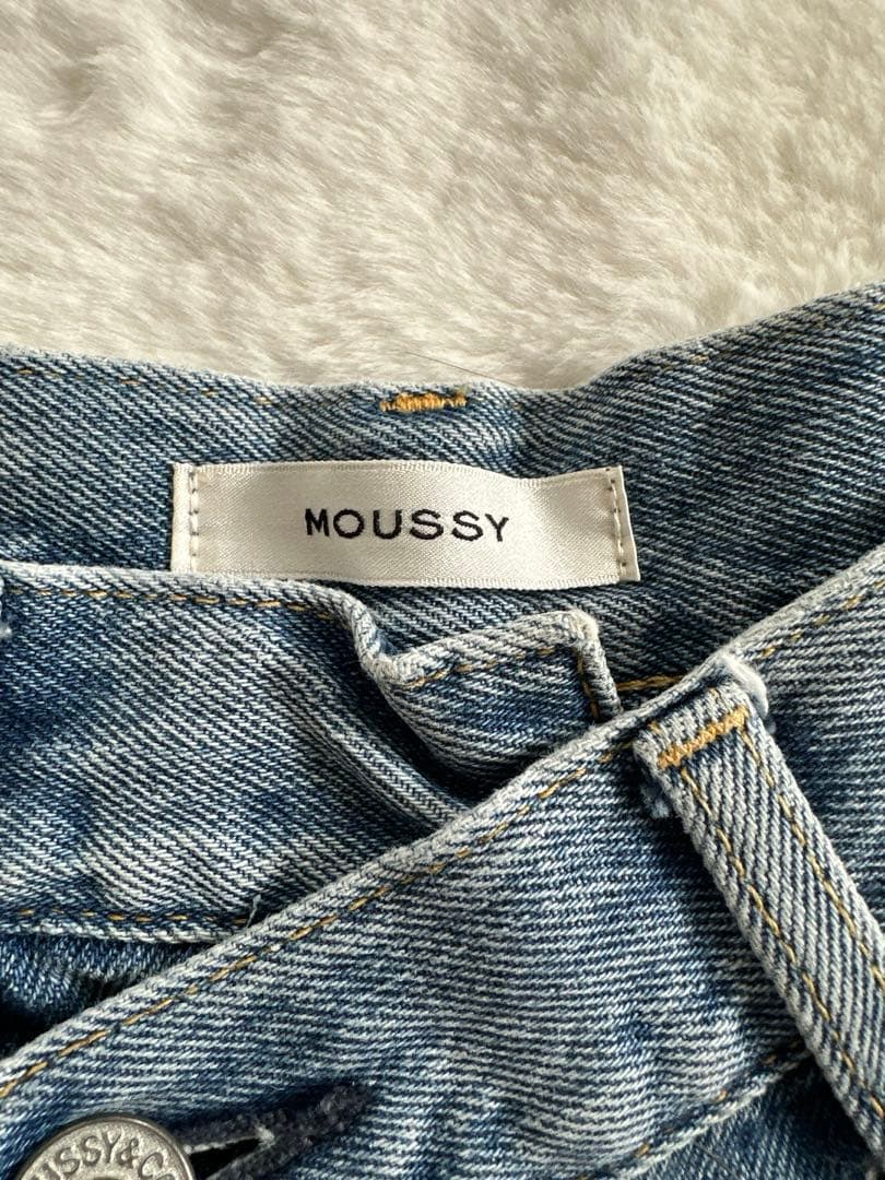 ✨美品❤️MOUSSY CROSS WAIST WIDE STRAIGHT デニム