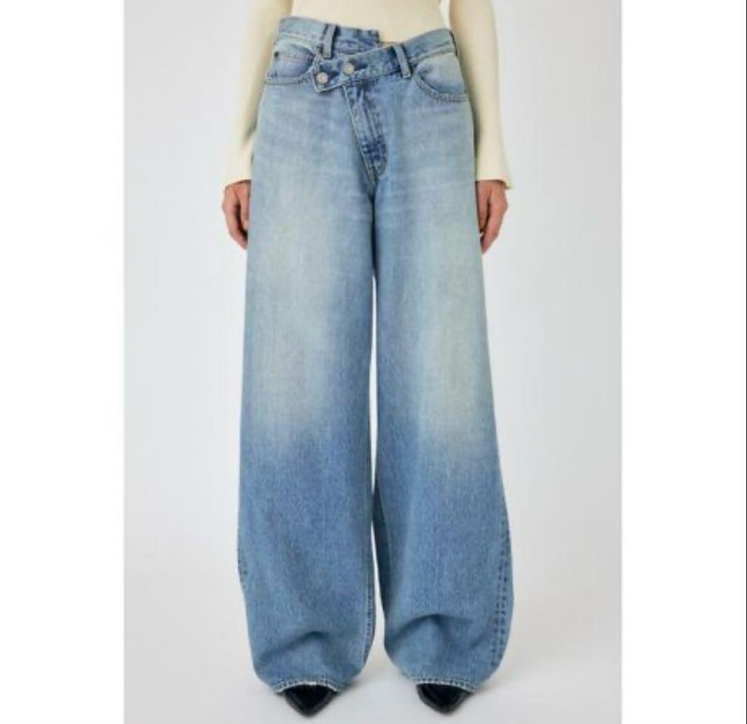 ✨美品❤️MOUSSY CROSS WAIST WIDE STRAIGHT デニム