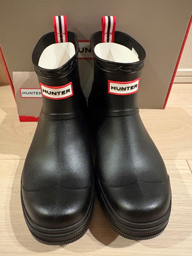 【新品】【価格ご相談ください】HUNTER ブラック ショートレインブーツ