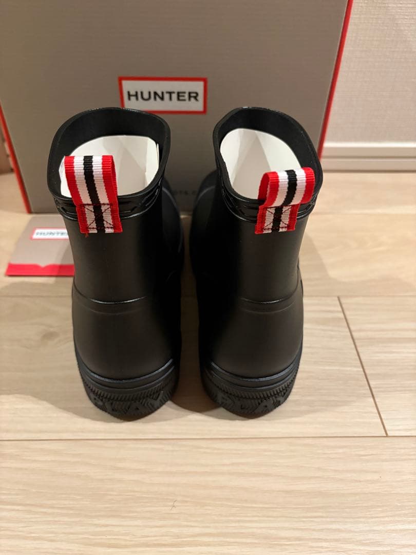 【新品】【価格ご相談ください】HUNTER ブラック ショートレインブーツ