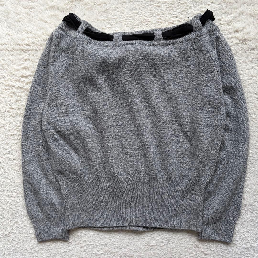 【美品】レッドヴァレンティノ カーディガン カシミヤアンゴラ リボン イタリア製