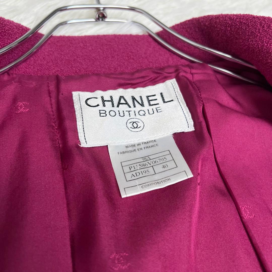 ココマーク✨ CHANEL シャネル ツイードシングルジャケット 4B 98A