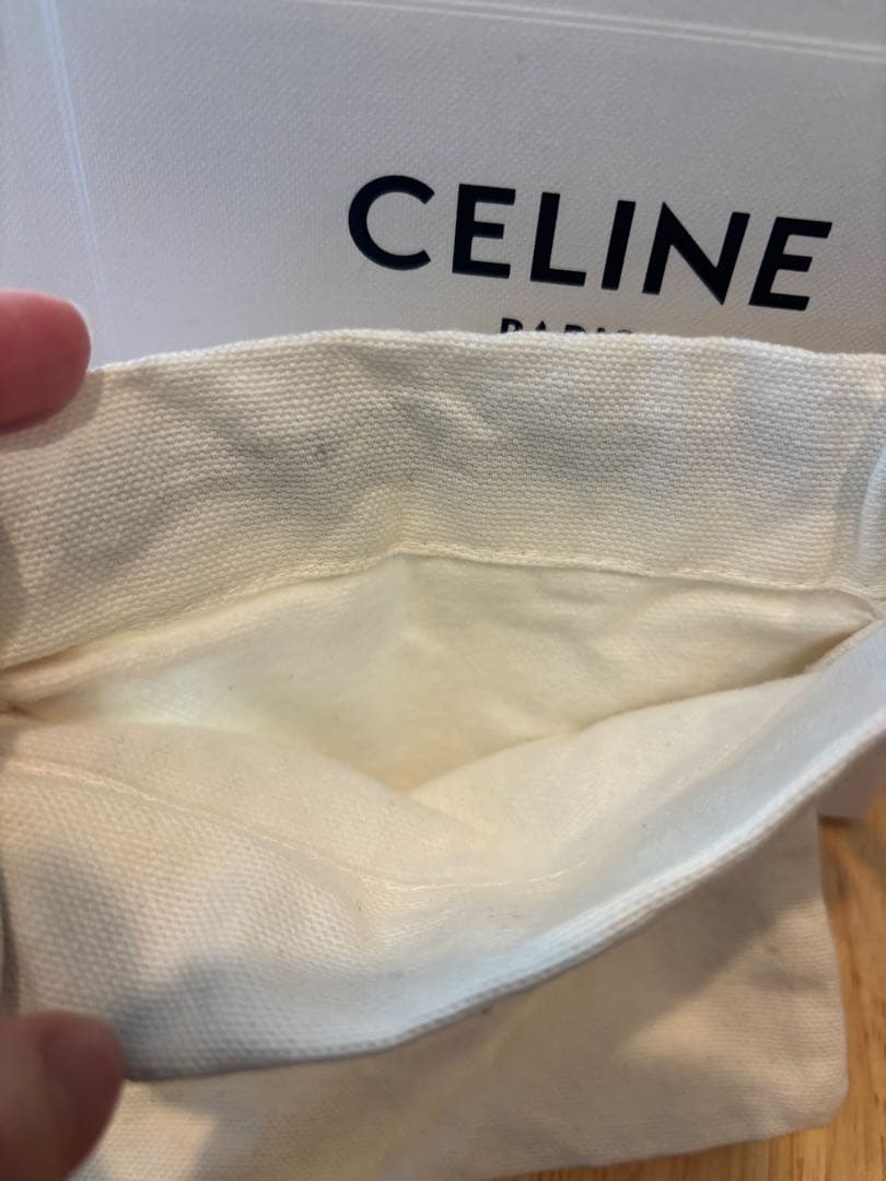 CELINE トリ　フォールド　ウォレット　ブルー
