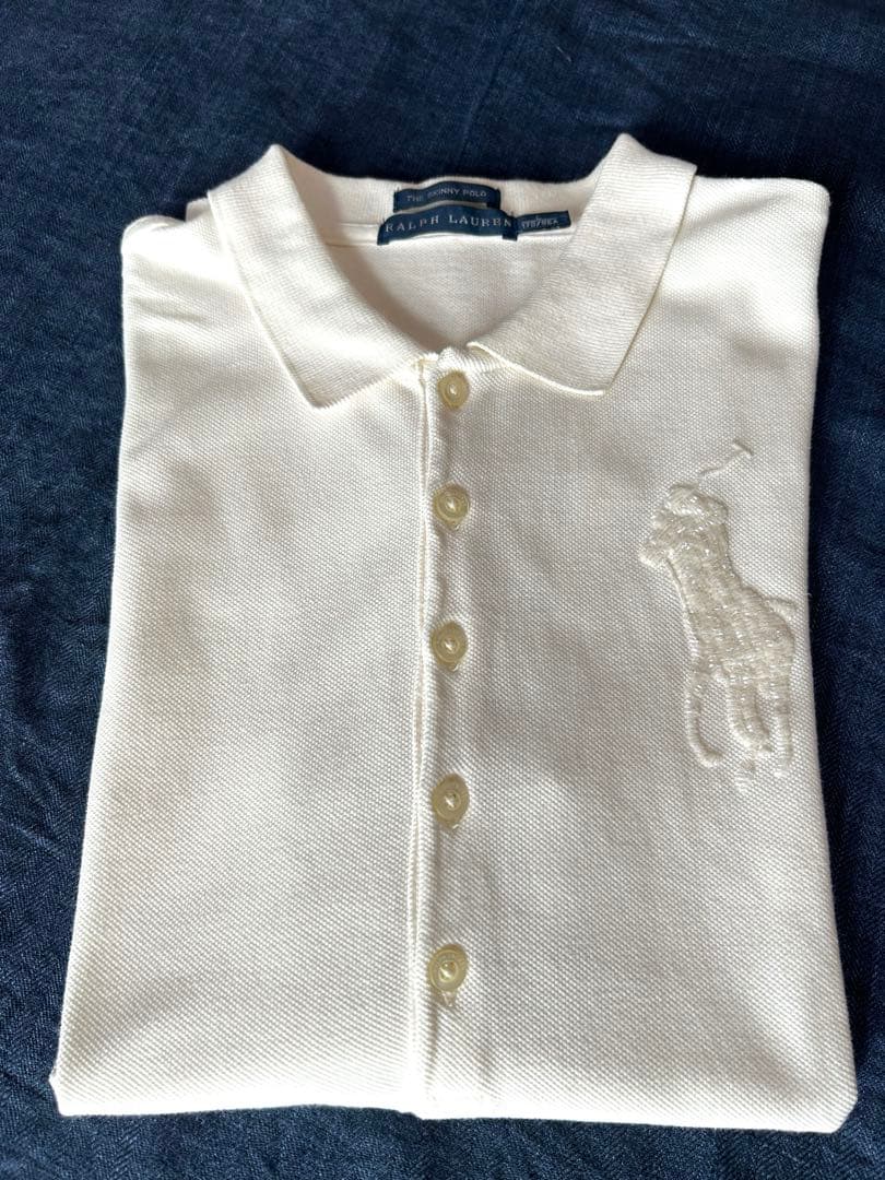 【美品】Ralph Laurenパールビーズ刺繍ポロシャツ