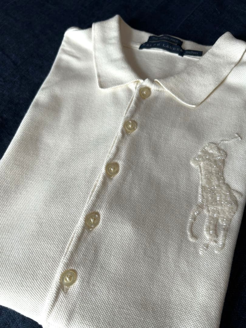【美品】Ralph Laurenパールビーズ刺繍ポロシャツ