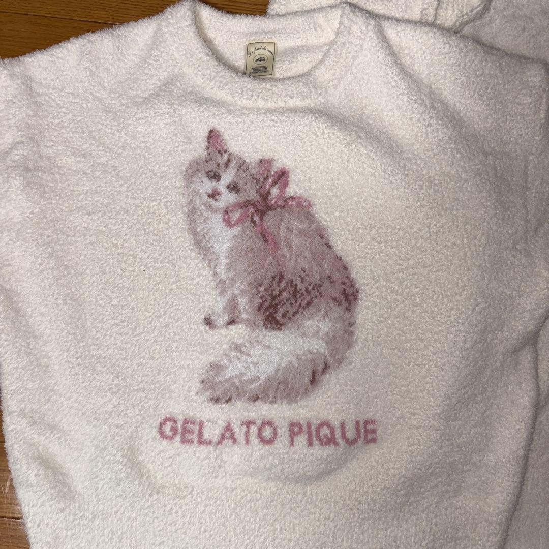 GELATO PIQUE 猫イラスト ルームウェアセット 上下セット