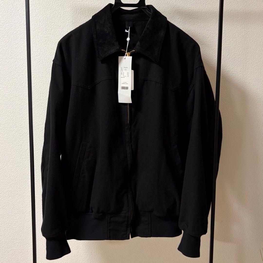 comoli 26ss ブラックドリルジップブルゾン D01-01030サイズ2