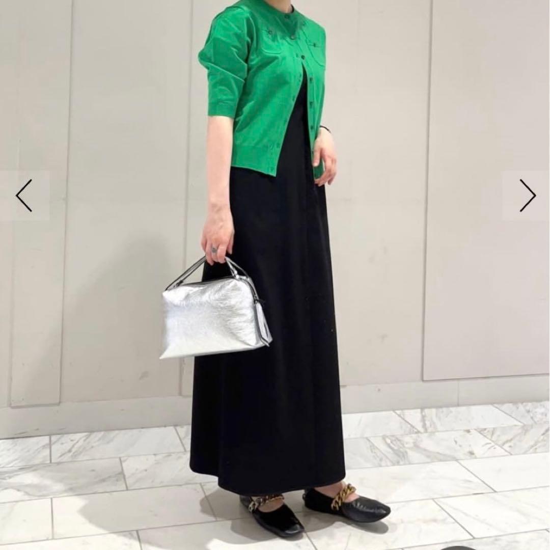 CABaN コットンカシミヤ クルーネックカーディガン S 新品グリーン