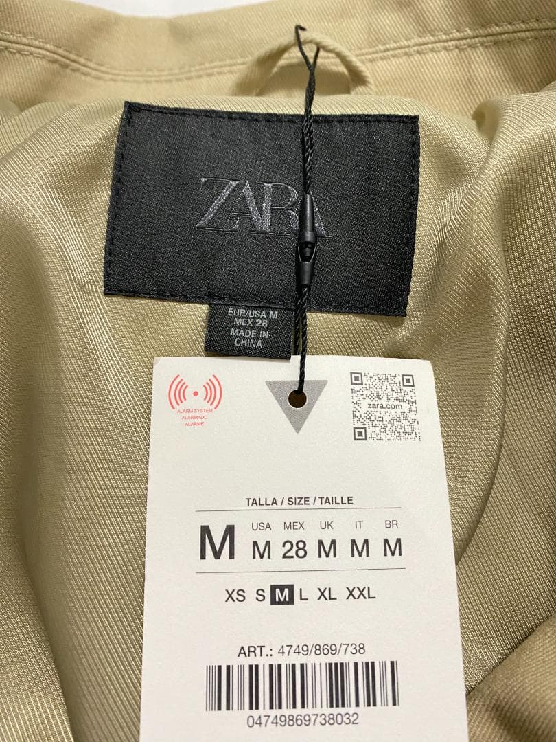 【新品】 ZARA ショートバルーントレンチコート コムギ色 M