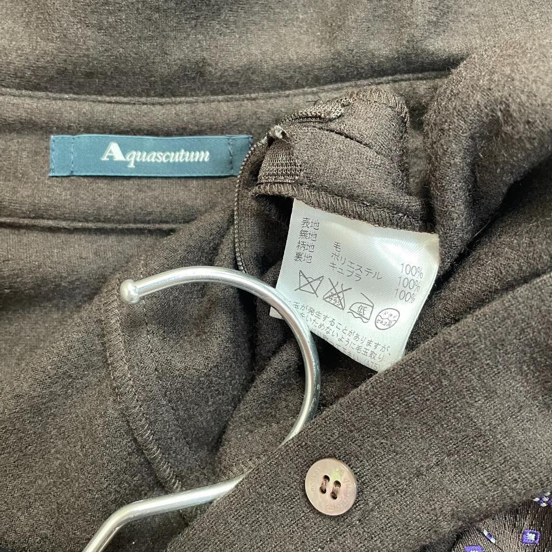 アクアスキュータム Aquascutum 切替ワンピース 8 日本製 美品