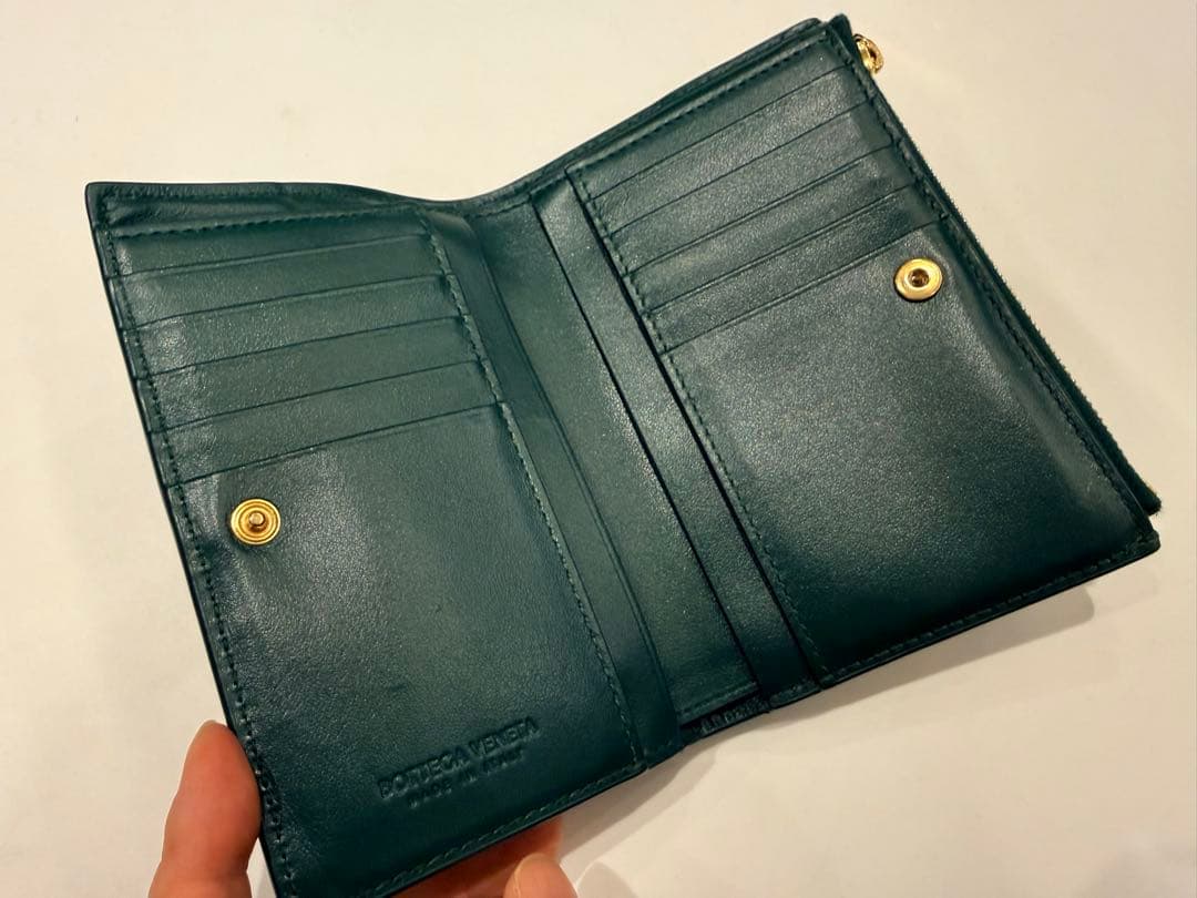 【最終値下】Bottega Veneta ボッテガ ジップウォレット グリーン