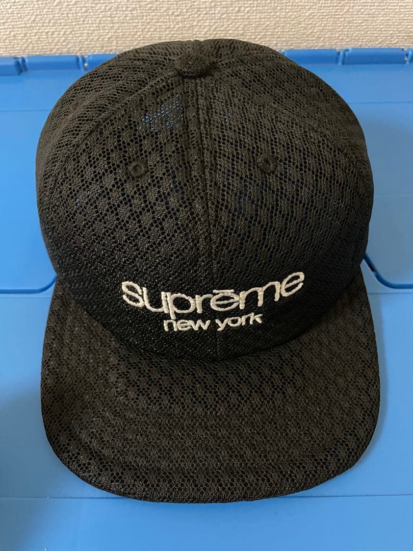 SUPREME air mesh 6panel キャップ　黒