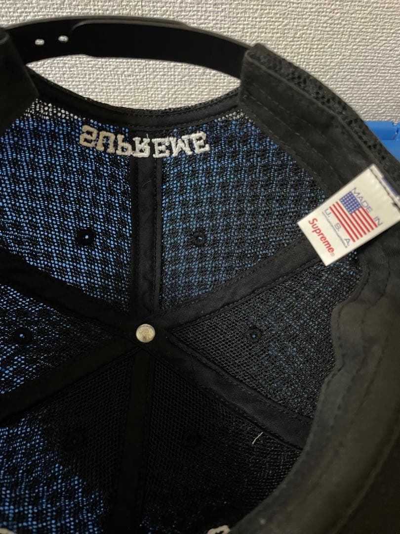 SUPREME air mesh 6panel キャップ　黒