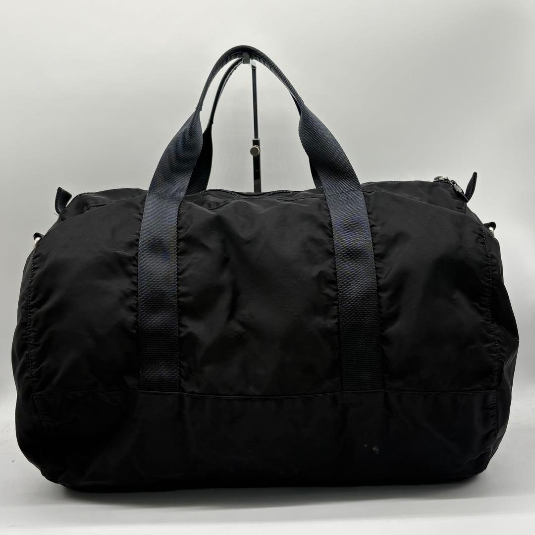 【Beck様】PRADA プラダ ボストンバッグ トラベルバッグ 三角ロゴ 黒