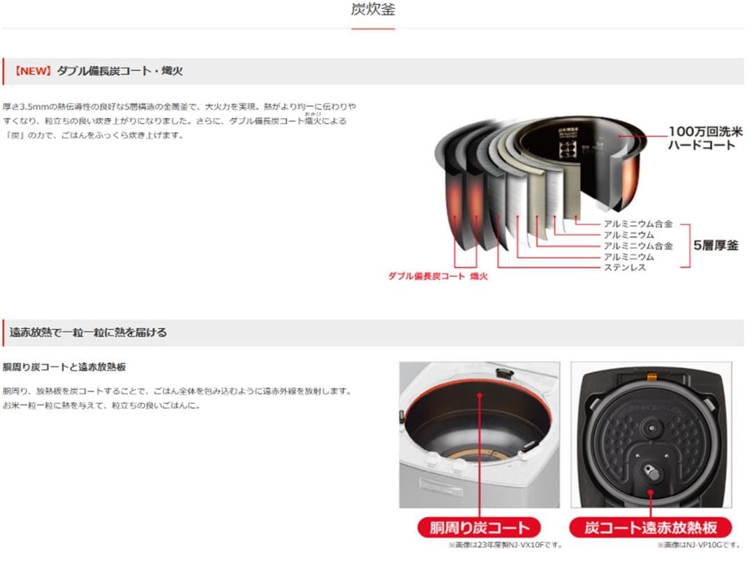 【新品】三菱IHジャー炊飯器　1.8L(10合)炊き　NJ-VP18G-B
