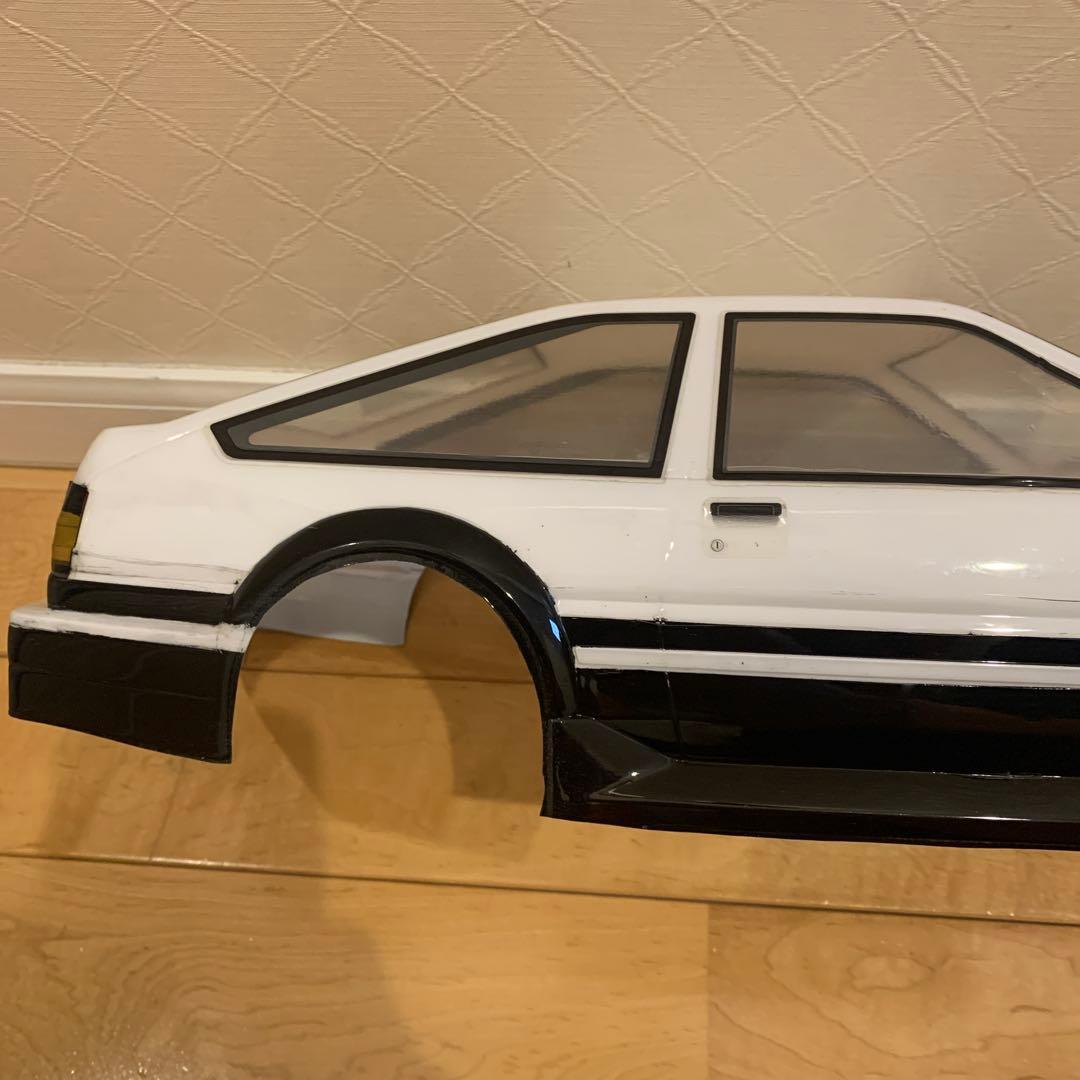 メカ無しタミヤ　ラジコンTL-01シャーシ　HPI AE86トレノボディ状態悪い