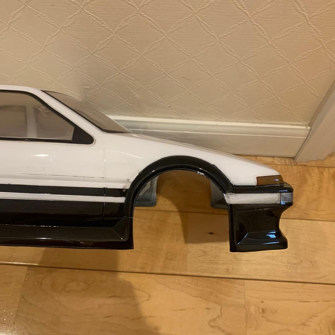 メカ無しタミヤ　ラジコンTL-01シャーシ　HPI AE86トレノボディ状態悪い