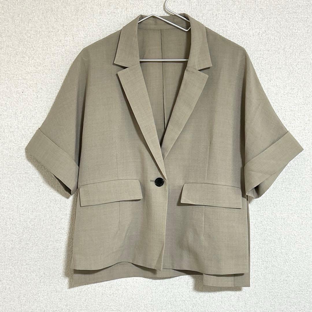 【限定価格 美品】ルーニィ ハーフスリーブジャケット ベージュMサイズ