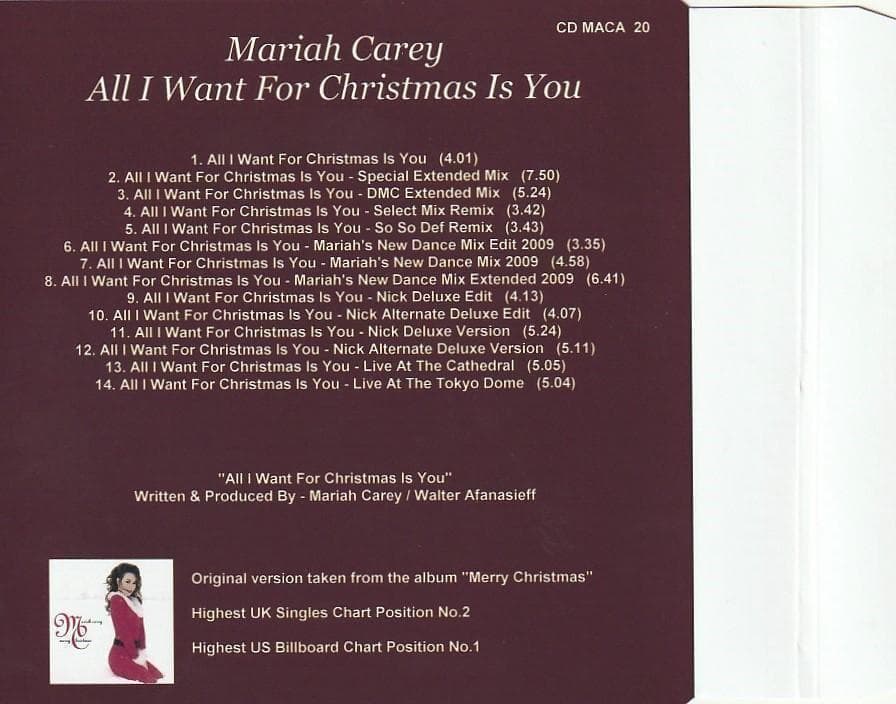 Mariah Carey　恋人たちのクリスマス REMIX　14トラック収録CD
