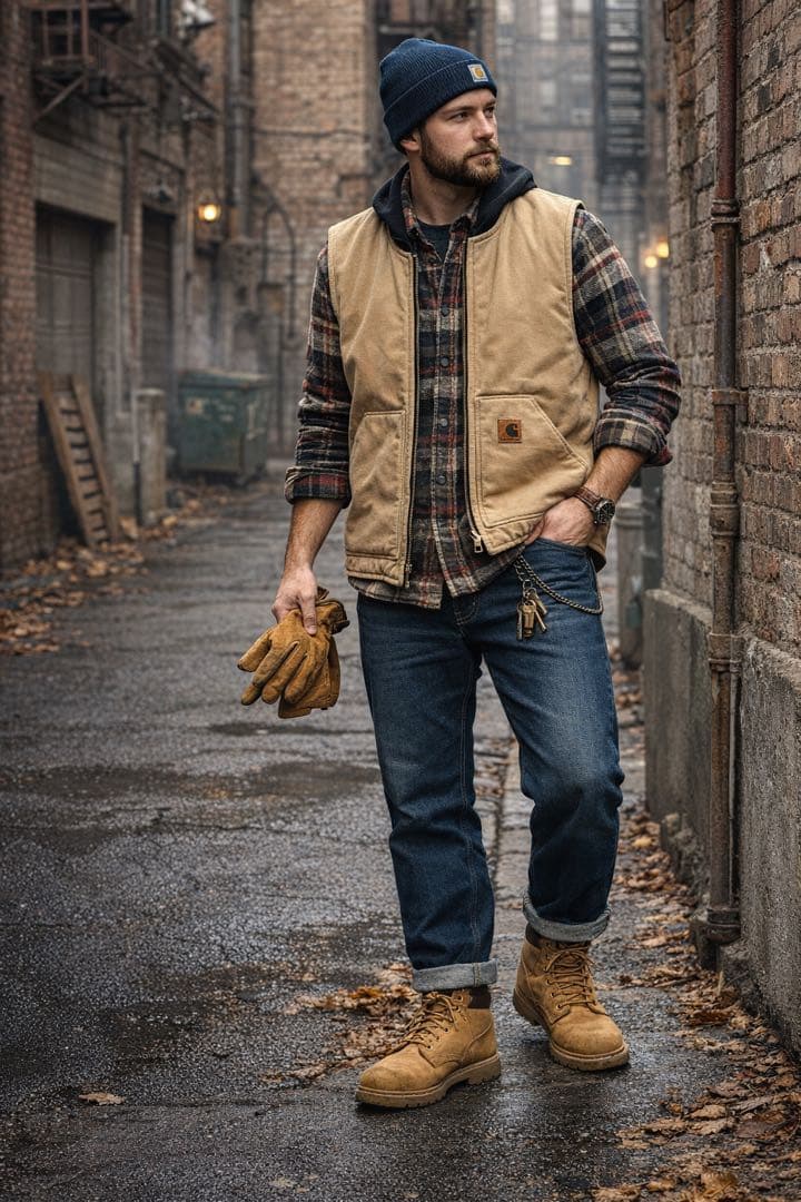 希少カラー カーハート Carhartt ダックベスト VEST USA製 M