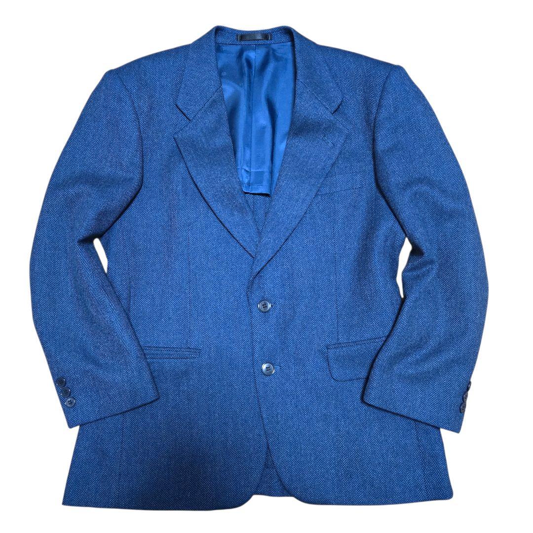 ほぼ未使用 ZEGNA カシミヤ テーラードジャケット ヘリンボーン