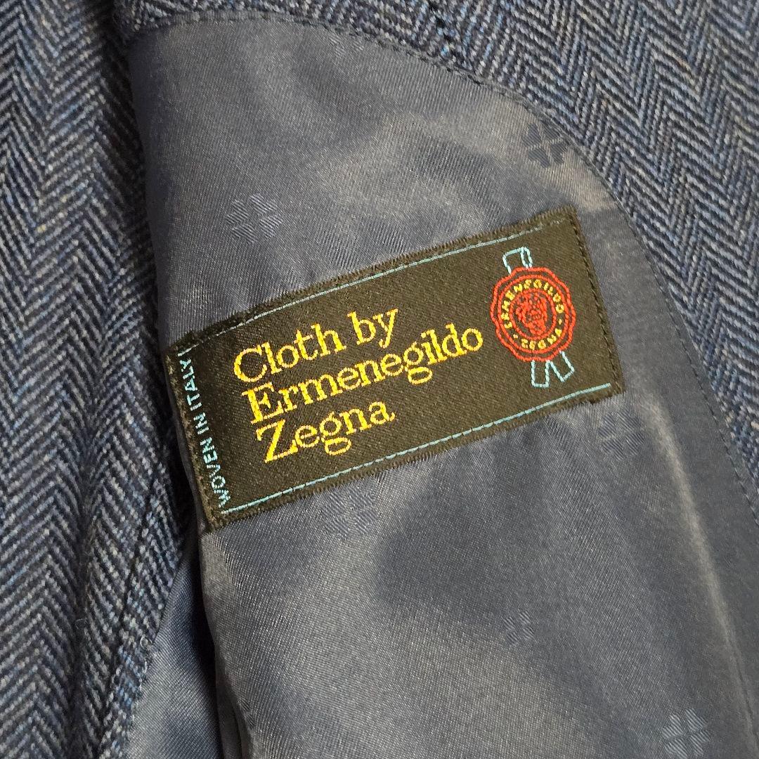 ほぼ未使用 ZEGNA カシミヤ テーラードジャケット ヘリンボーン