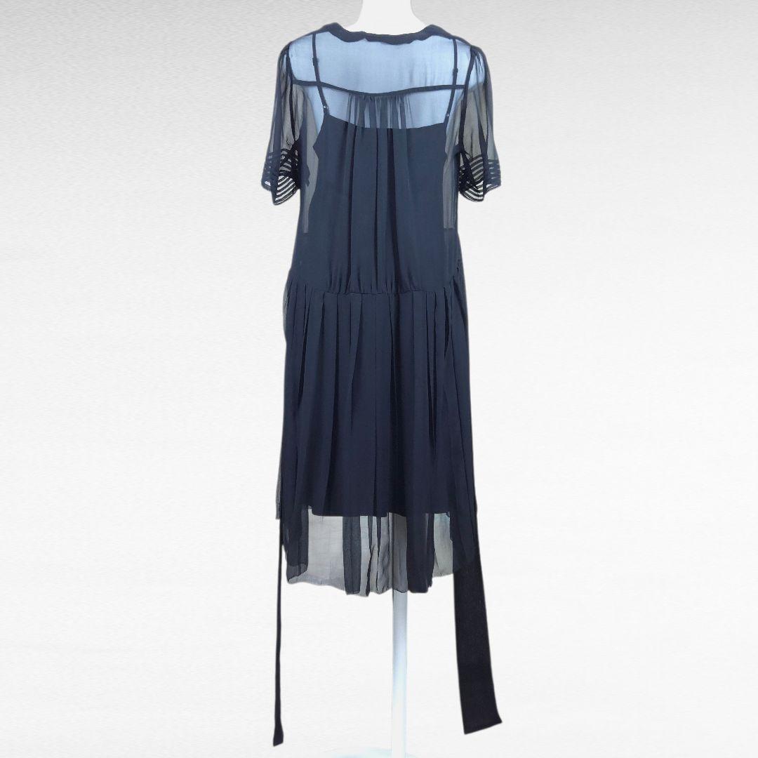 ワンピース BALENCIAGA SILK Black Dress