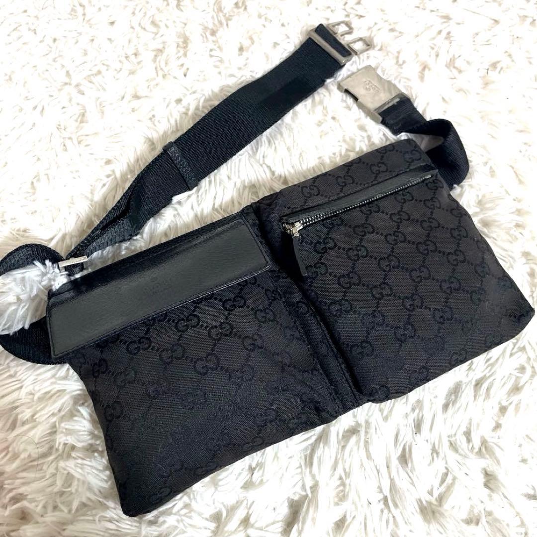 GUCCI ボディバッグ ウエストポーチ GGキャンバス 28566