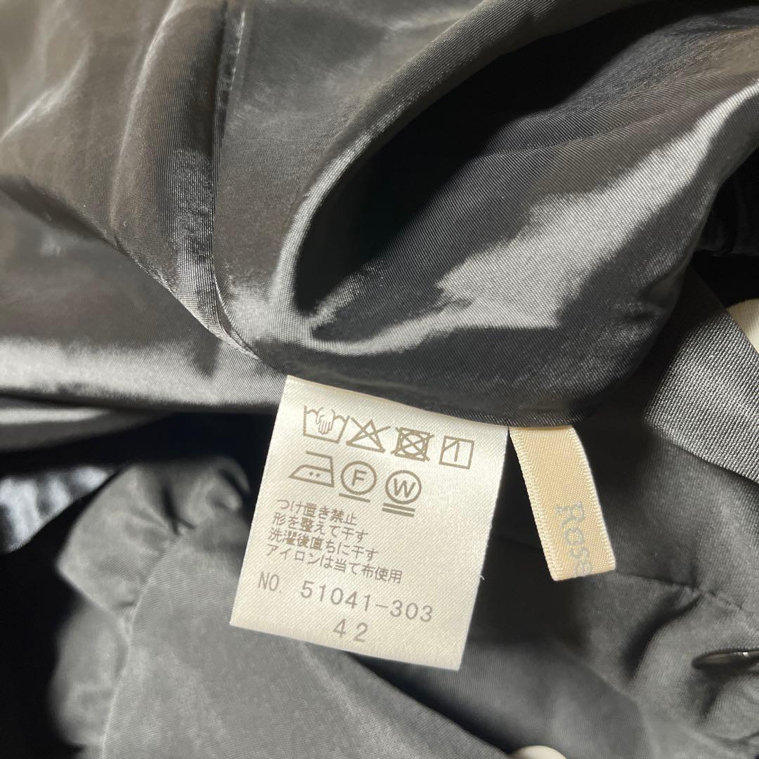 美品　大きいサイズ42 ローズティアラ　ウエストゴム　水玉ロングスカート