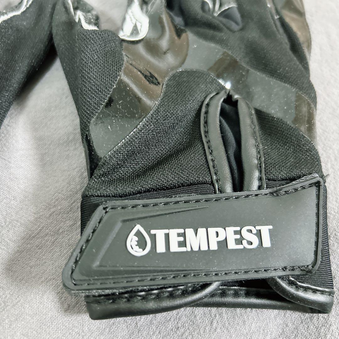 TEMPEST アメリカンフットボール用グローブ フットサル キーパー 黒 S