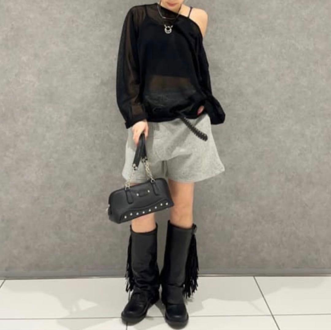 【新品】 LAGUA GEM FRINGE POINT ブーツ フリンジ　M
