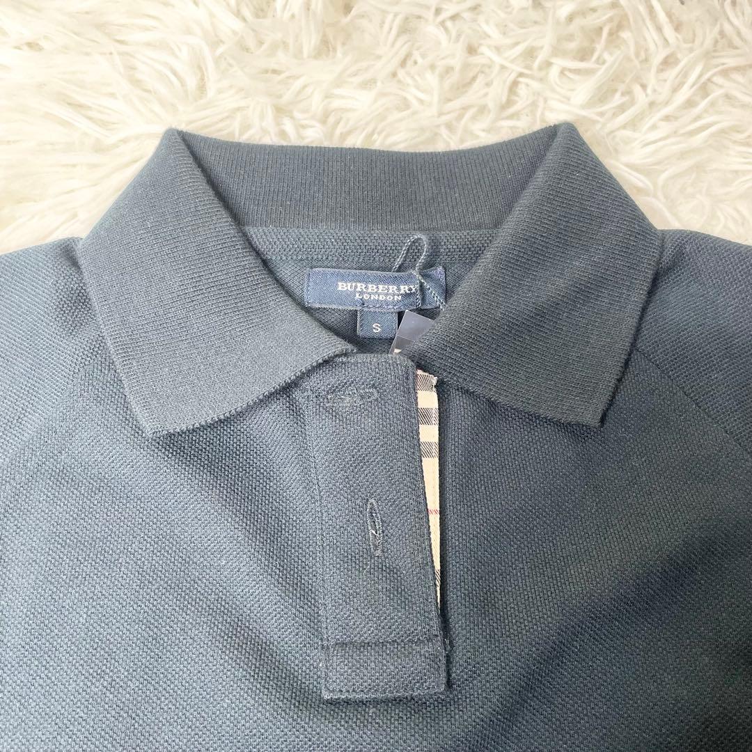 【新品】タグ付き BURBERRY LONDON 半袖ポロシャツ ホースロゴ刺繍