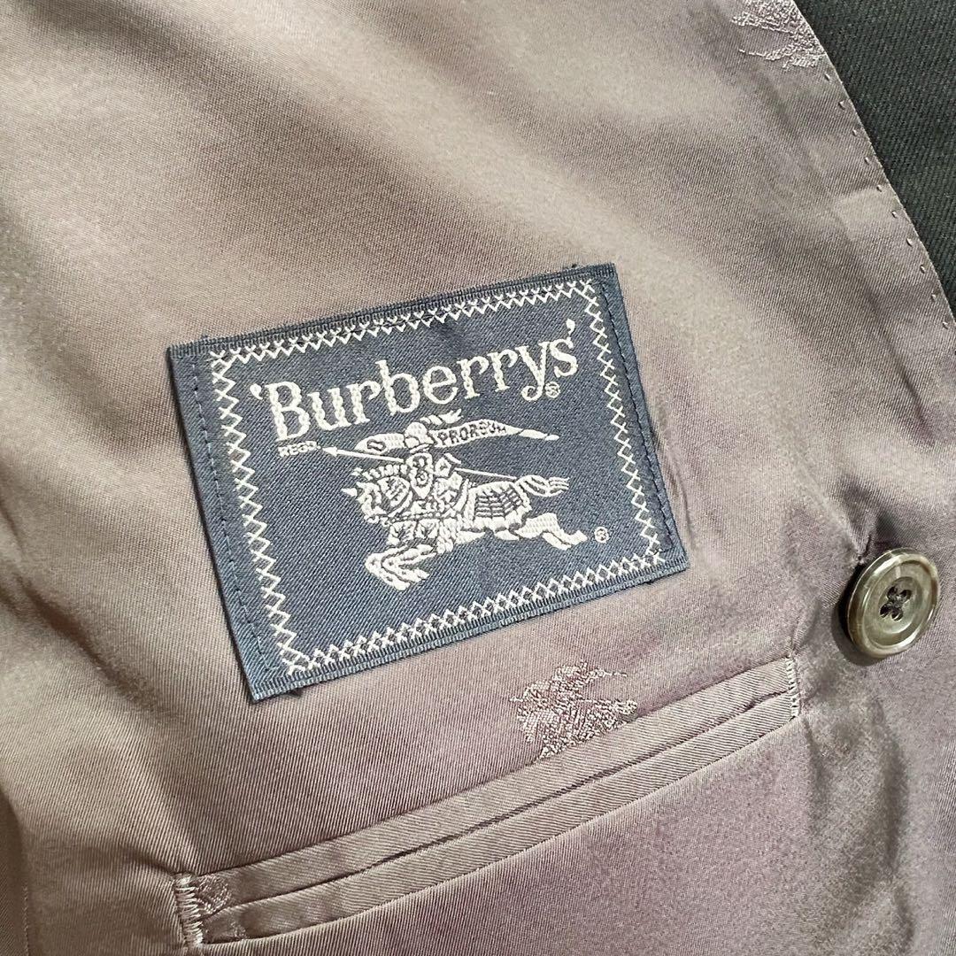 BURBERRYS バーバリー　ダブルスーツセットアップ　銀ボタン　M位　黒
