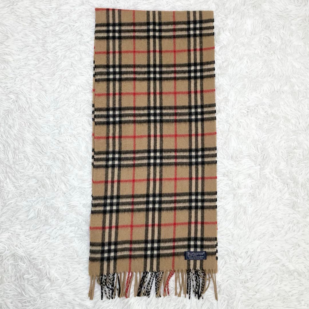 【美品】バーバリー　マフラー・ストール・ノヴァチェック・カシミヤ100％