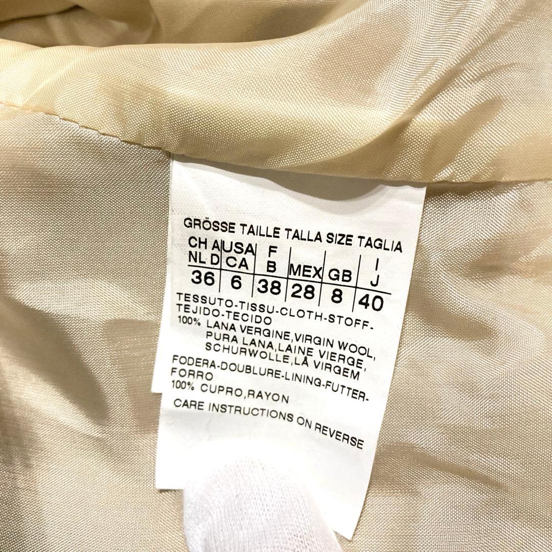 Max Mara テーラードジャケット 白タグ 40 ピュアヴァージンウール