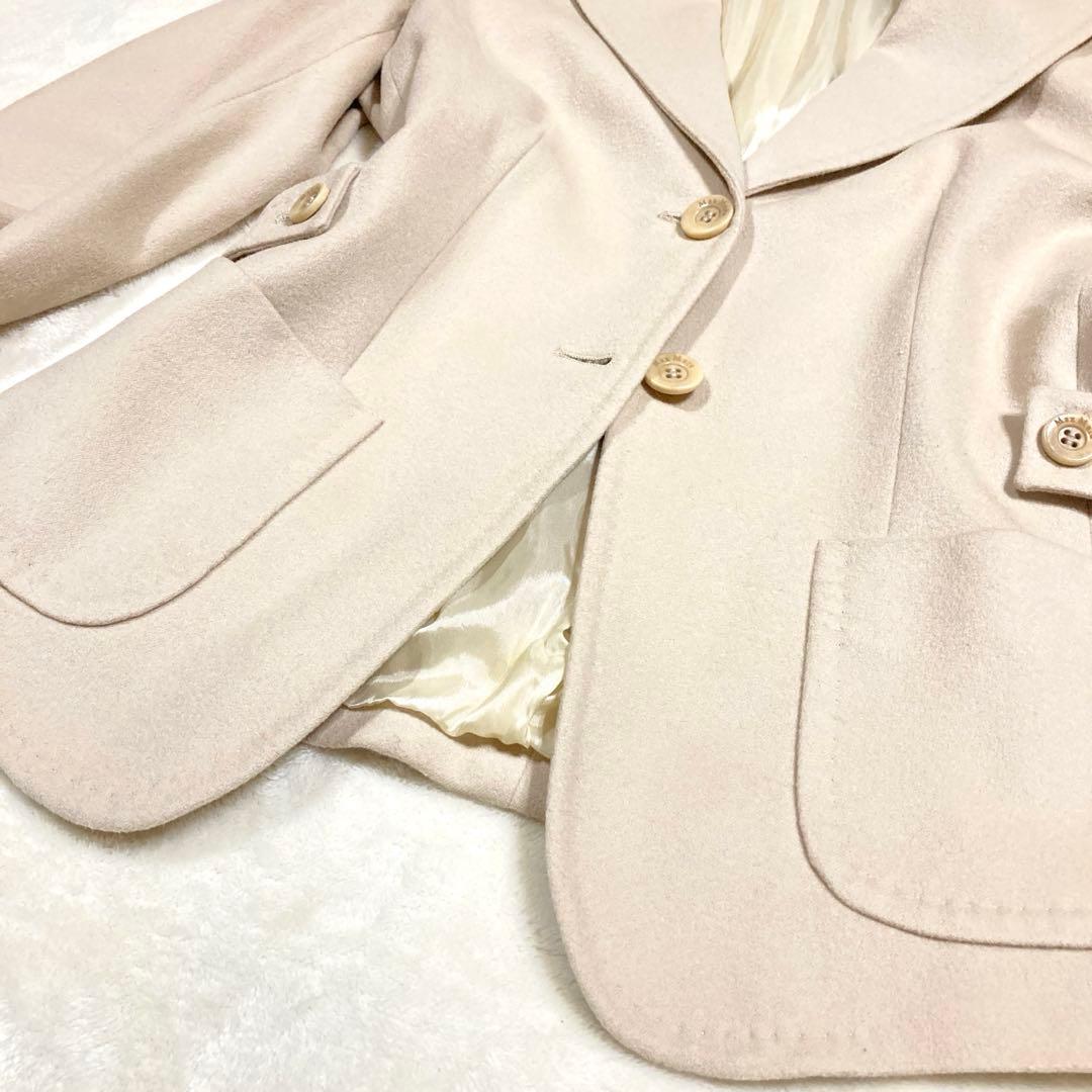 Max Mara テーラードジャケット 白タグ 40 ピュアヴァージンウール