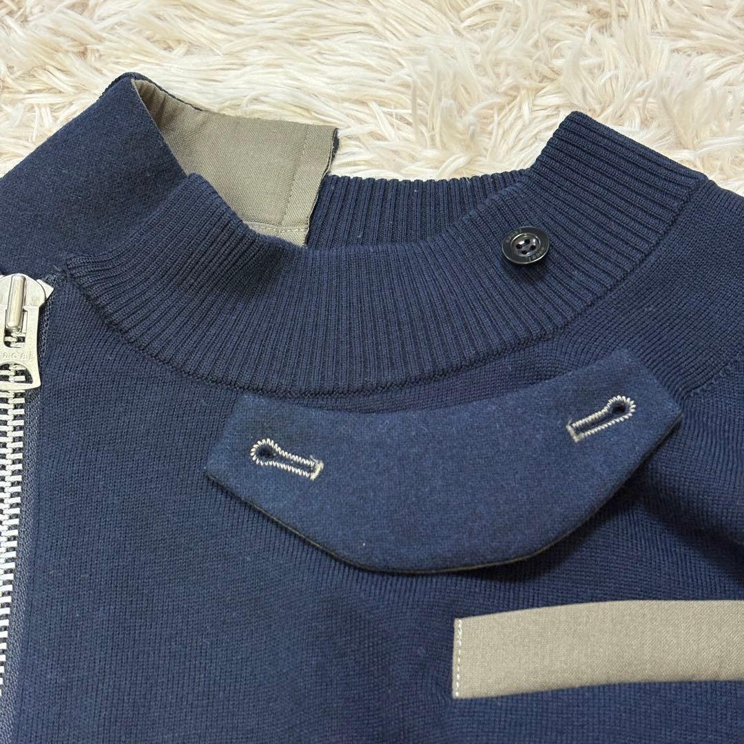 専用　サカイ　sacai　ドッキングニットジャケット　セーター　ジップ　21SS