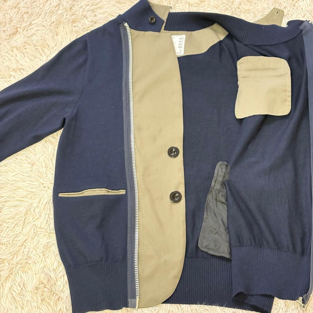 専用　サカイ　sacai　ドッキングニットジャケット　セーター　ジップ　21SS