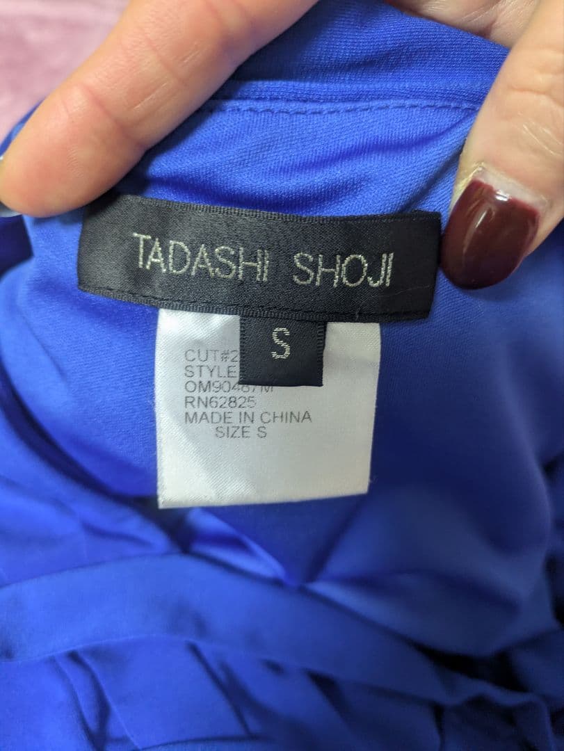 【美品★Tadashi Shoji】 ロイヤルブルー 　ワンピース