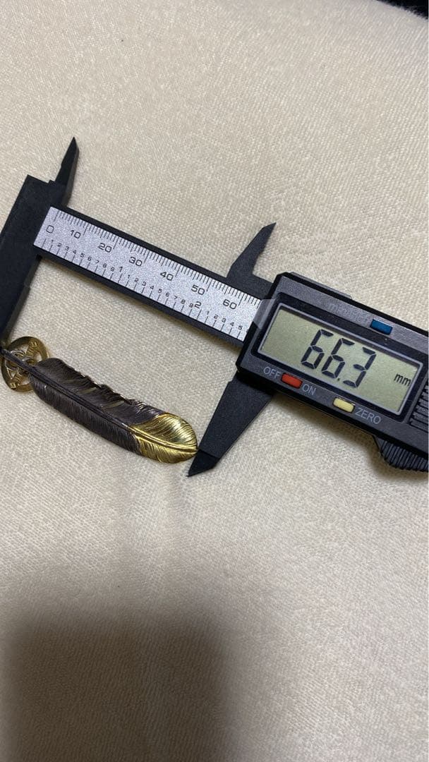 K18 18金　シルバー925 ファッションボニータ製　先金特大フェザー左向き