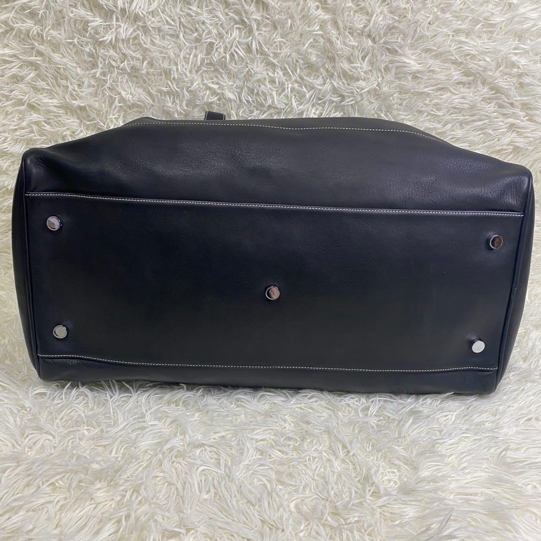 【美品／希少】OLD COACH ボストンバッグ ブラック オールレザー 南京錠